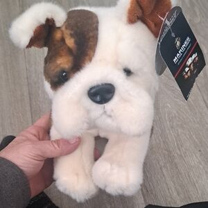 Parris Island Marine Mascot Bulldog Plush Toy - White and Brown